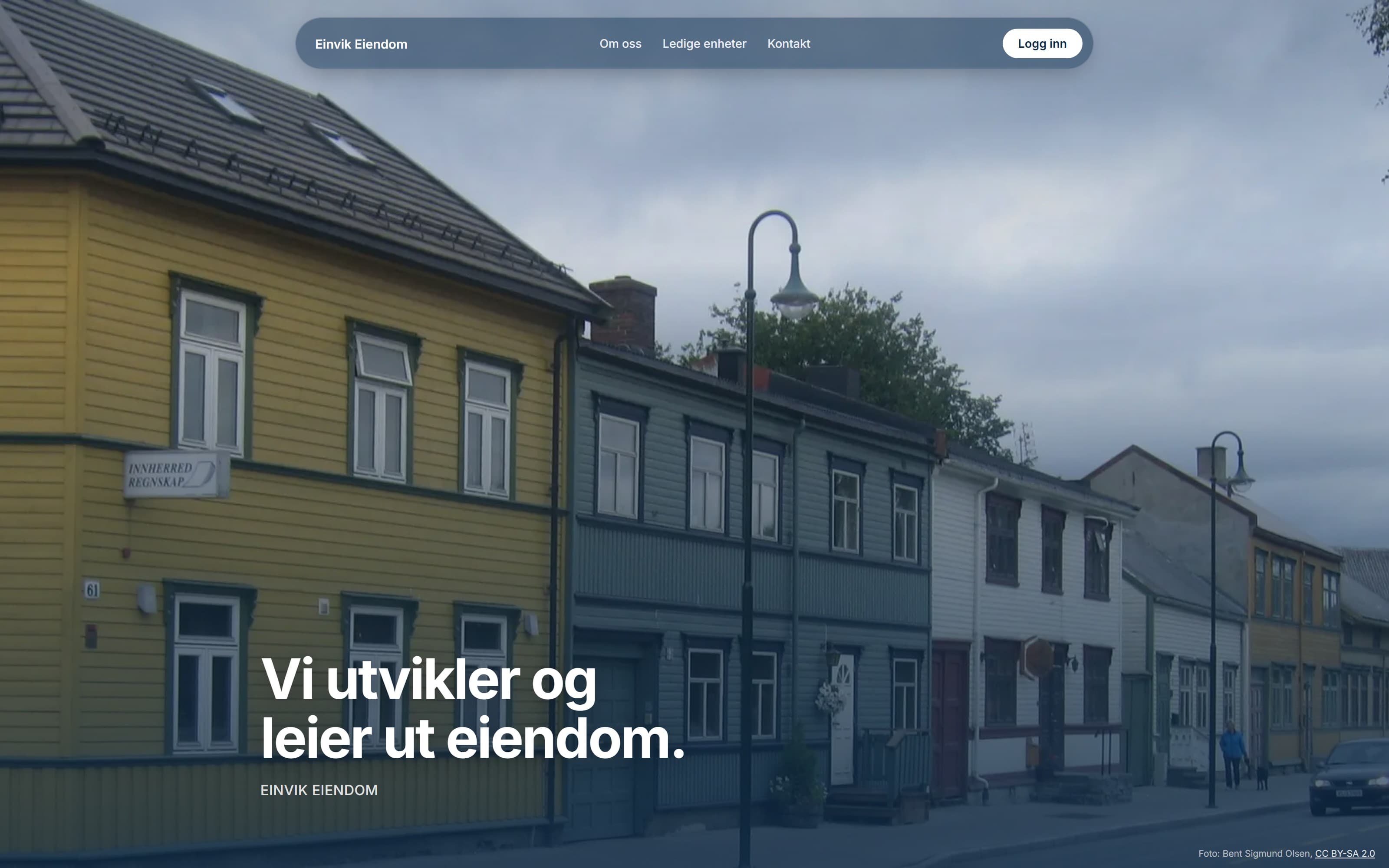 Skjermbilde av Einvik Eiendom